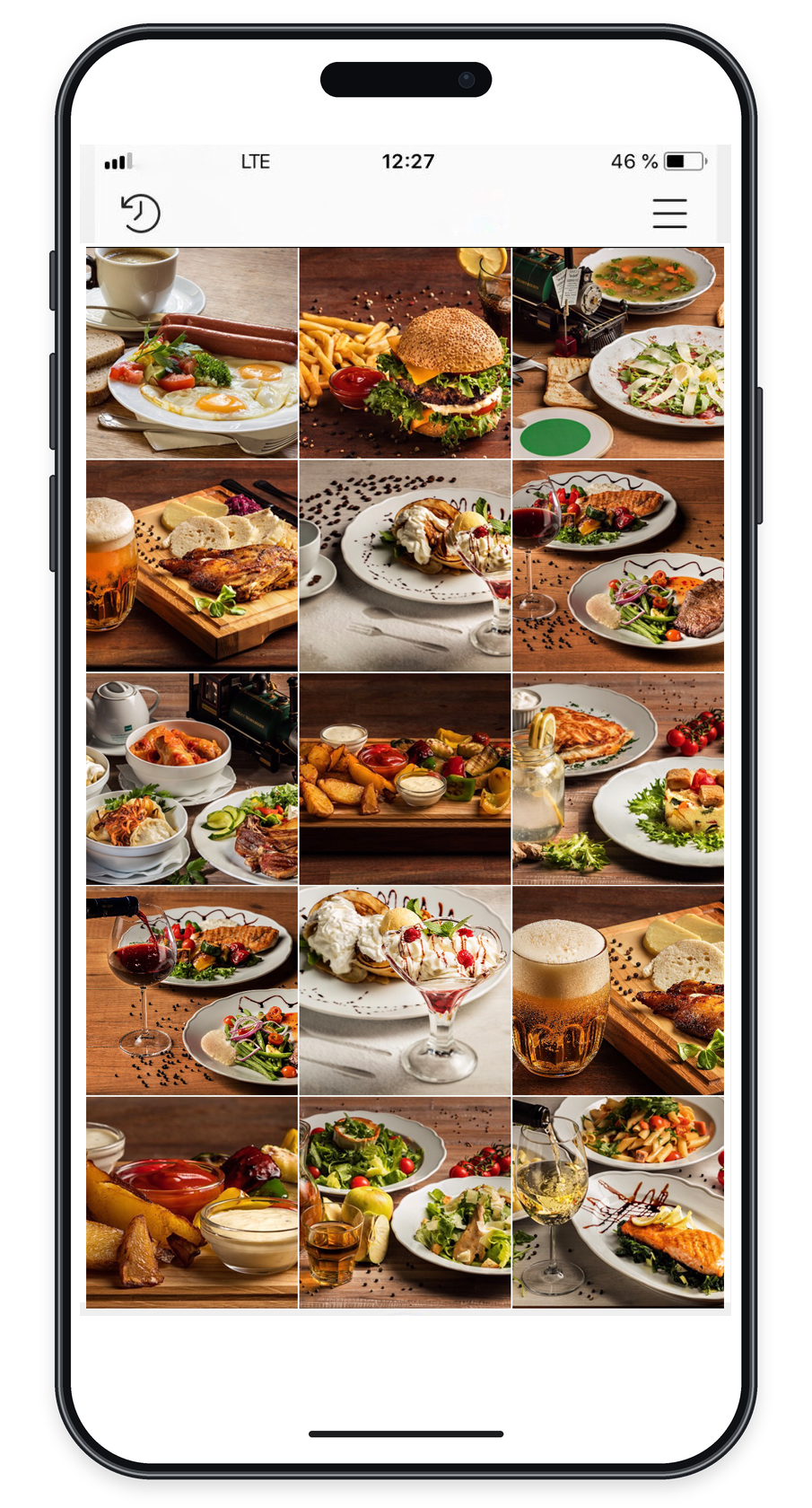 Ukázka food fotografií restaurace Vagon na telefonu